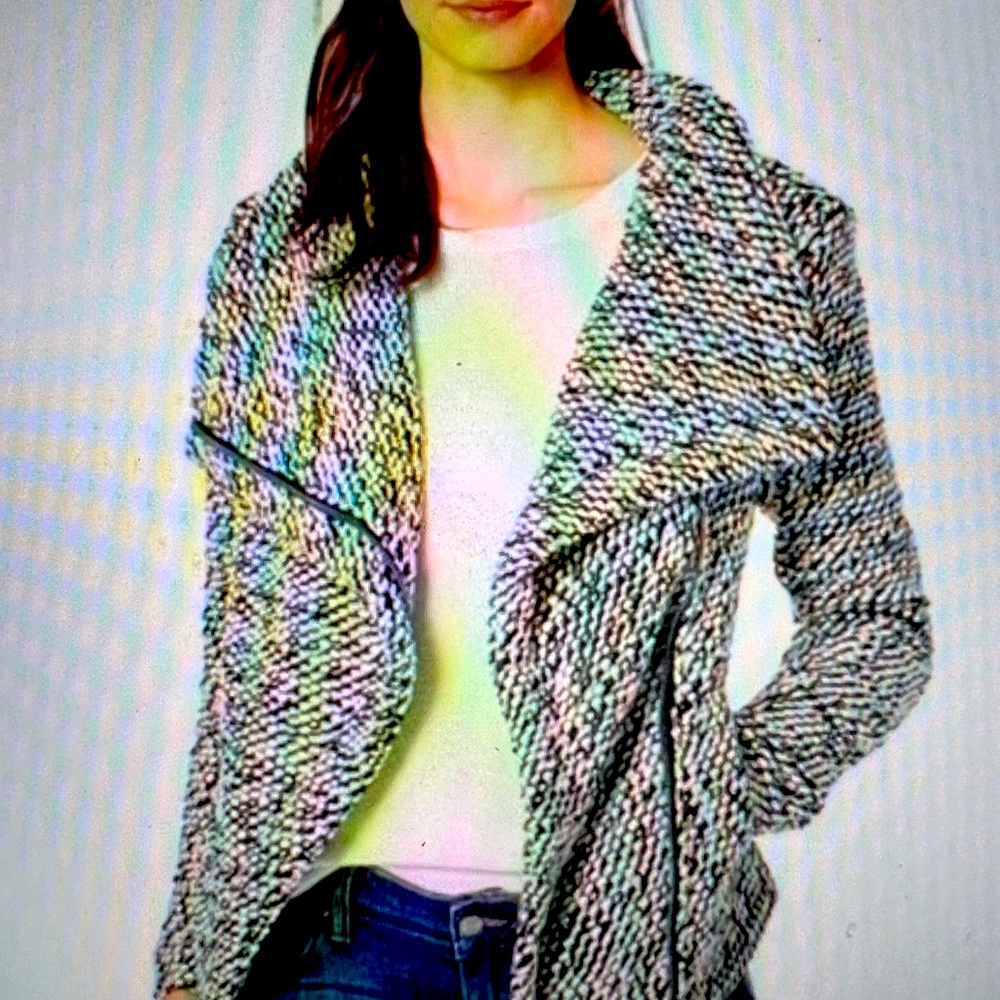 Blank NYC Boucle Knit Wool Blend Moto Jacket XL NWOT